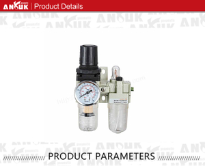 Combinación de regulador de filtro de manómetros de válvula de control de aceite de agua de aire neumático 